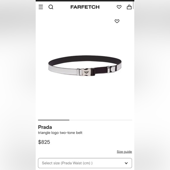 Men’s Prada Triangle Two-Tone Adjustable Belt - Picture 10 of 10